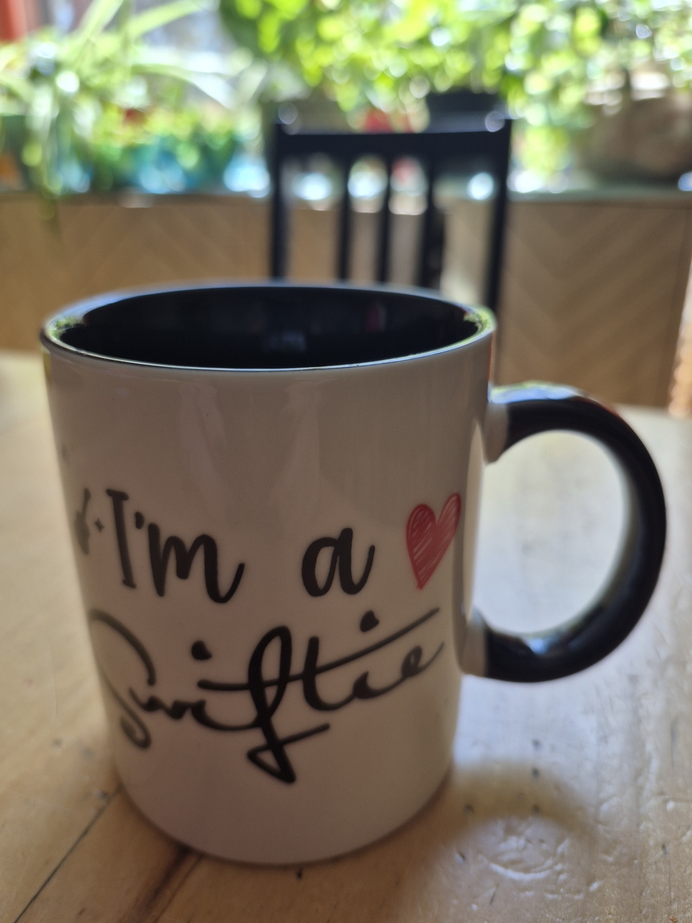 Taylor Swift White and Black 'I'm a Swiftie' Heart Accent Mug